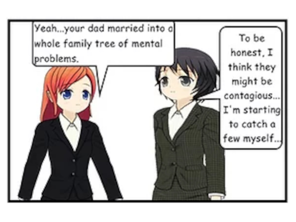 Your dad married into a whole family tree of mental problems