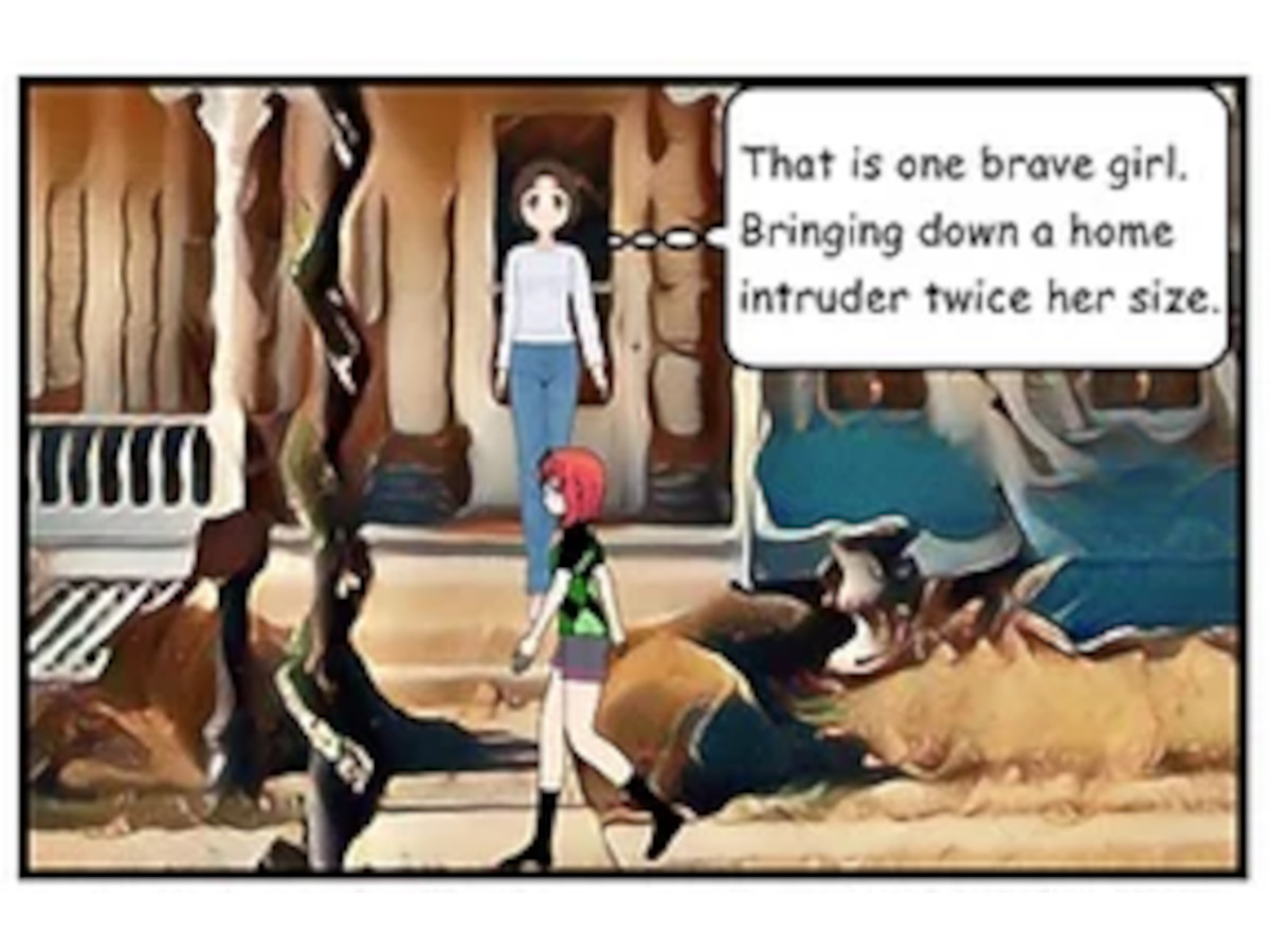 That is one brave girl...