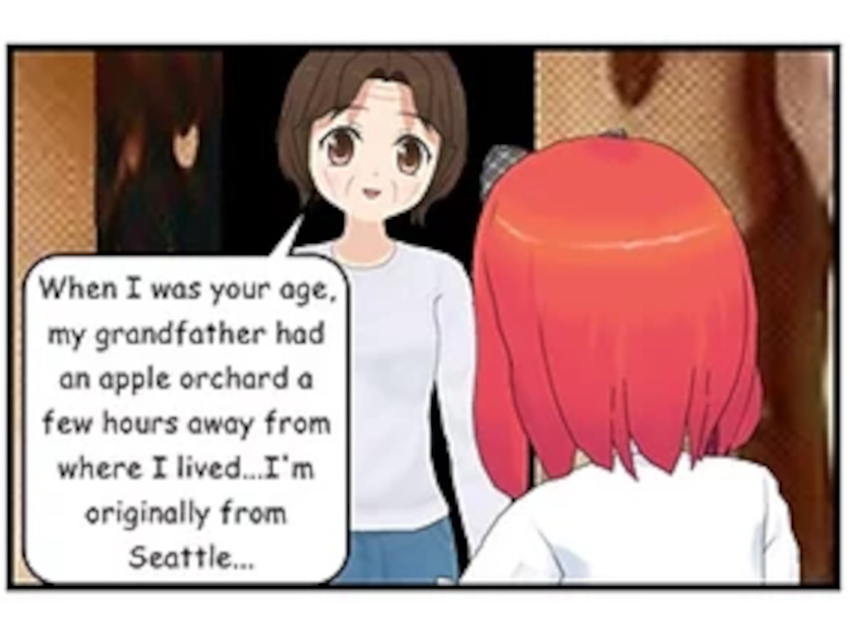 When I was your age my grandfather had an apple orchard...