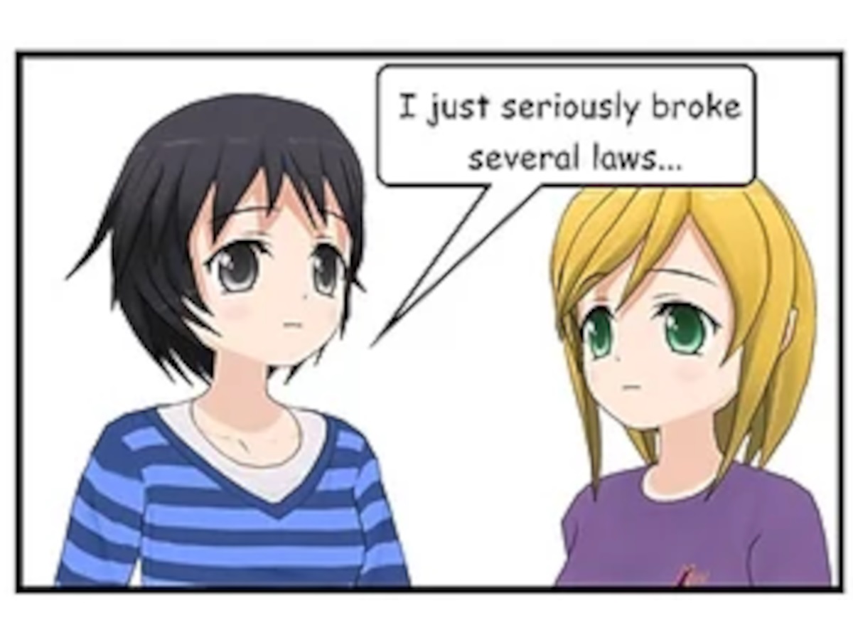 JENNY: I just seriously broke several laws...
