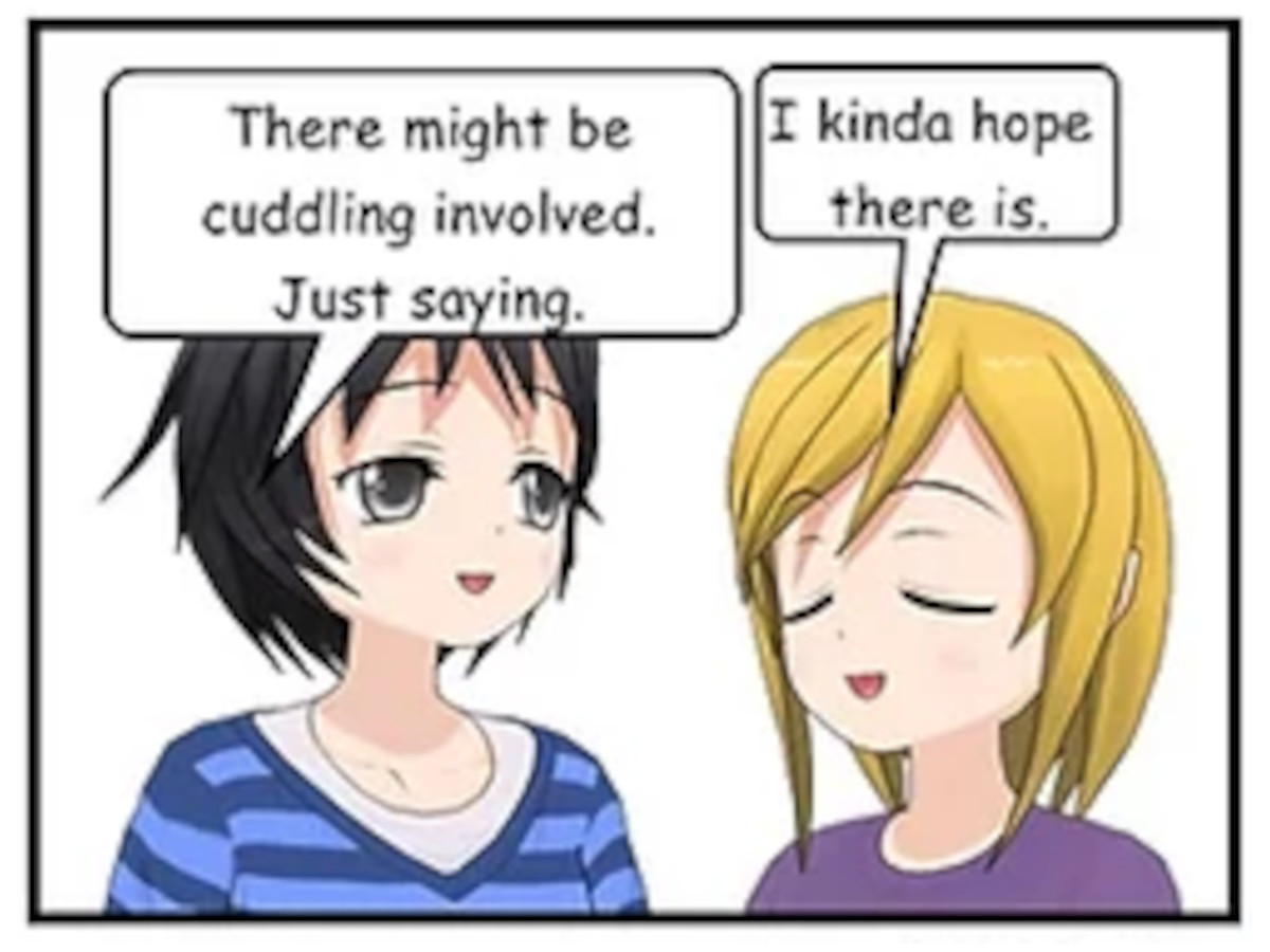 SASHA: There might be cuddling involved. Just saying. JENNY: I kinda hope there is.